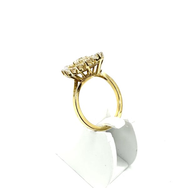 Bague marquise or jaune et diamants – Image 5