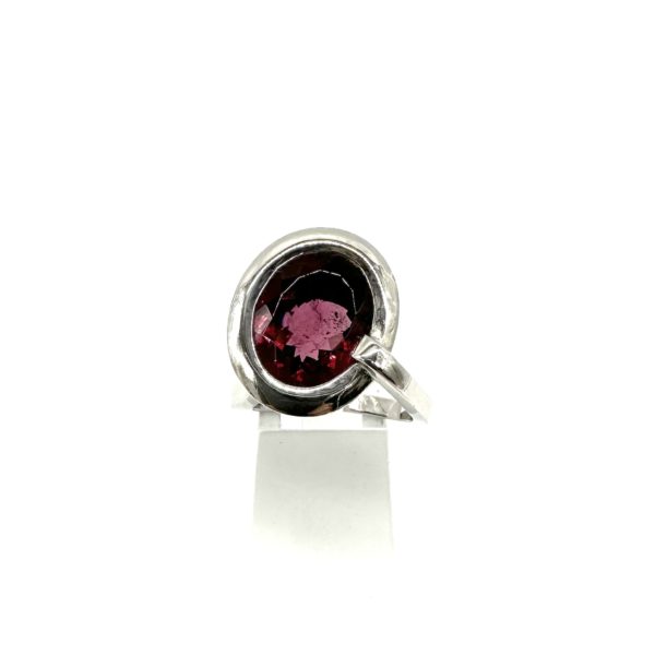 bijou occasion or blanc 750 millièmes 18 carats bijouterie frot guilde bague tourmaline rose