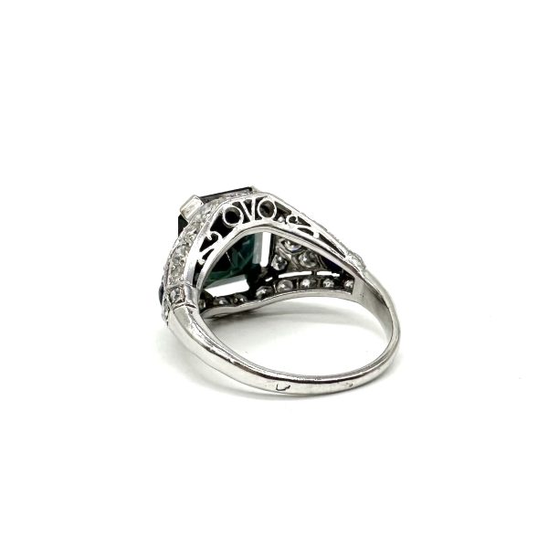 bijou occasion platine bijouterie frot guilde bague diamants saphir