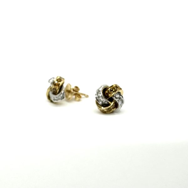 bijou occasion or jaune 750 millièmes 18 carats bijouterie frot guilde boucle oreille diamants