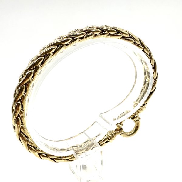 bijou occasion or jaune 750 millièmes 18 carats bijouterie frot guilde bracelet maille palmier contemporain