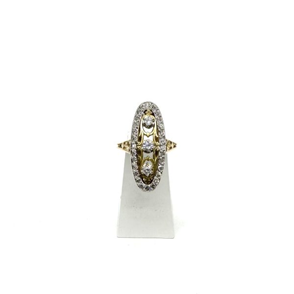 bijou occasion or jaune 750 millièmes 18 carats bijouterie frot guilde bague diamants