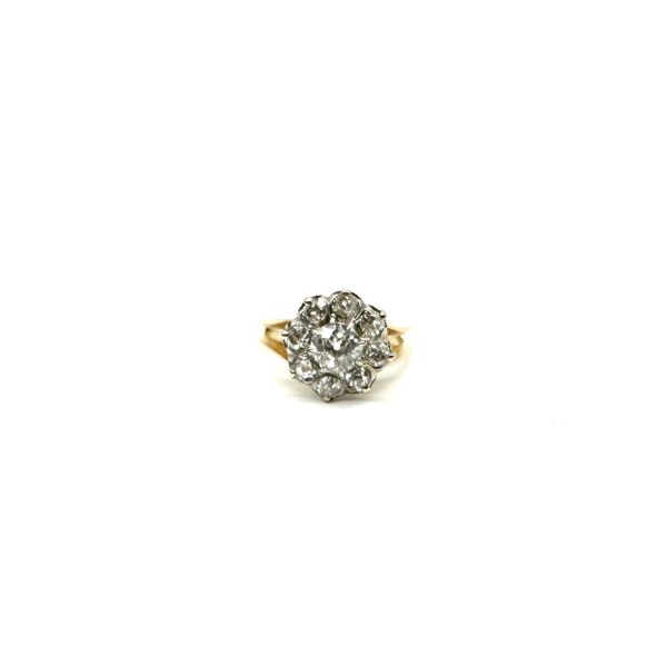 bijou occasion bijouterie frot guilde bague or rose platine diamants