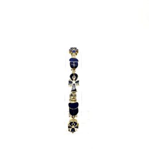 bijou occasion bijouterie frot guilde bracelet or jaune lapis lazuli scarabée croix de vie