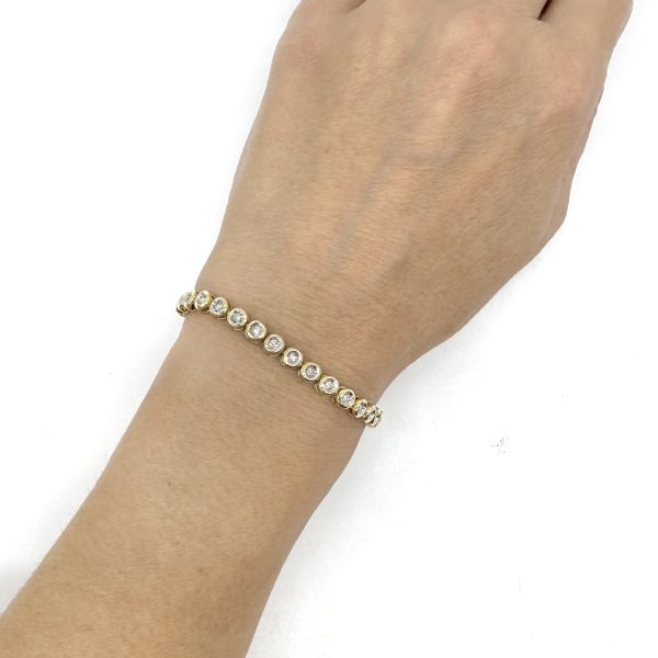 bijou occasion bijouterie frot guilde bracelet rivière diamants or jaune