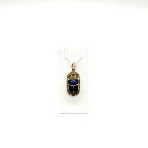 bijou occasion bijouterie frot guilde pendentif or jaune lapis lazuli scarabée