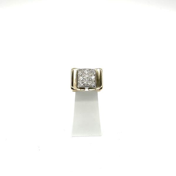 bijou occasion bijouterie frot guilde tank or jaune platine diamants ancienne bague