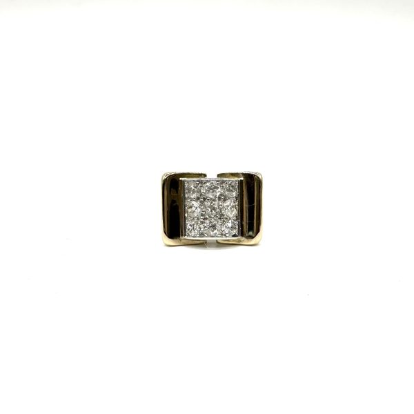 bijou occasion bijouterie frot guilde tank or jaune platine diamants ancienne bague