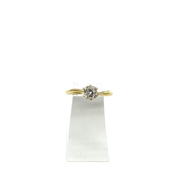 bijou occasion bijouterie frot guilde bague or jaune solitaire diamants