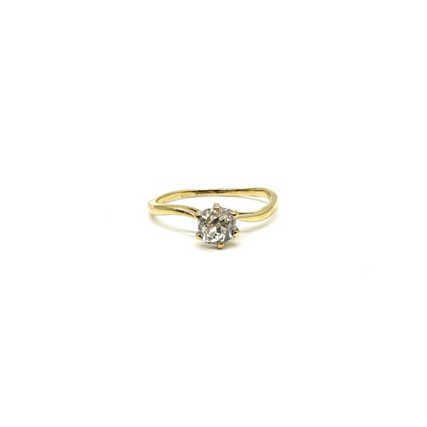 bijou occasion bijouterie frot guilde bague or jaune solitaire diamants