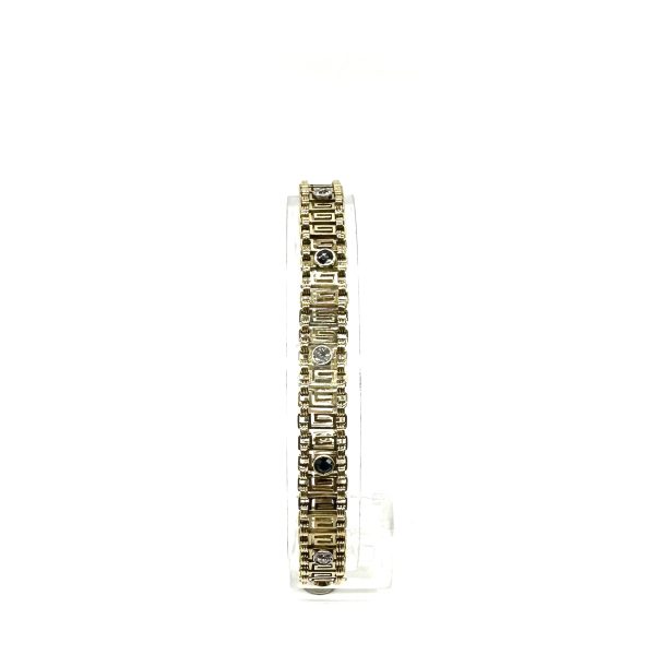 bijou occasion bijouterie frot guilde or jaune 750 bracelet saphir diamant