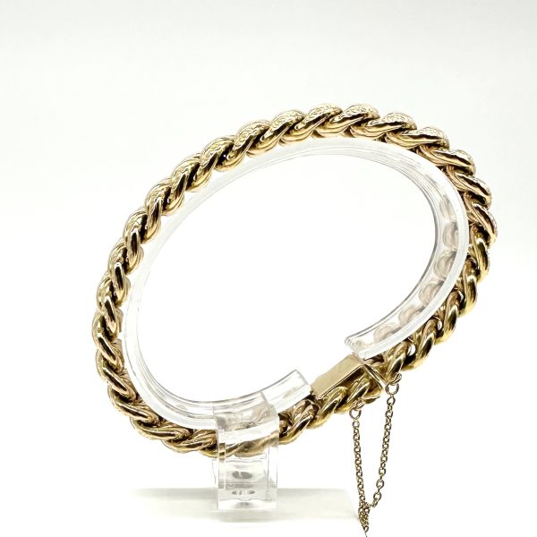 bijou occasion bijouterie frot guilde or jaune 750 maille américaine bracelet