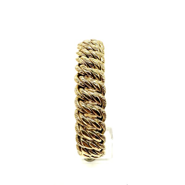 bijou occasion bijouterie frot guilde or jaune 750 maille américaine bracelet