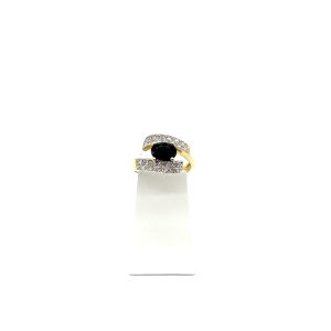 bijou occasion bijouterie frot guilde or 750 blanc jaune bicolore diamants saphir