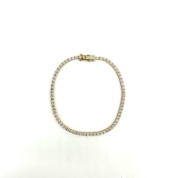 bijou occasion bijouterie frot guilde or 750 jaune bracelet rivière diamants