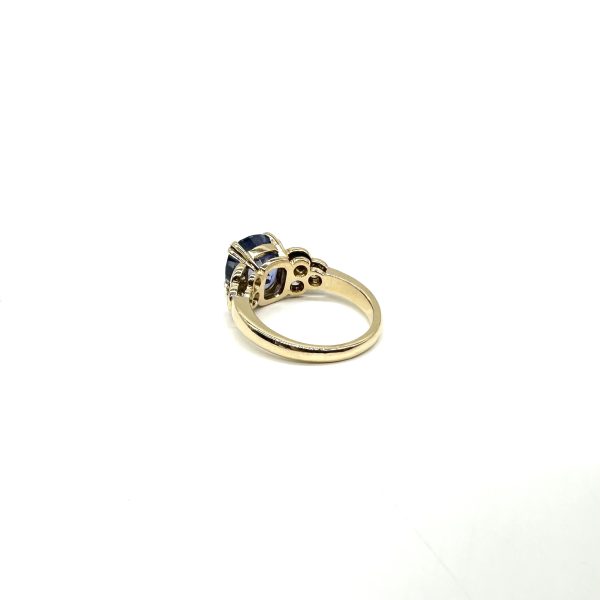 bijou occasion bijouterie frot guilde or jaune saphir diamant bague